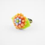 Soft Leafy Flower Ring - O..