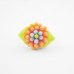 Soft Leafy Flower Ring - On..